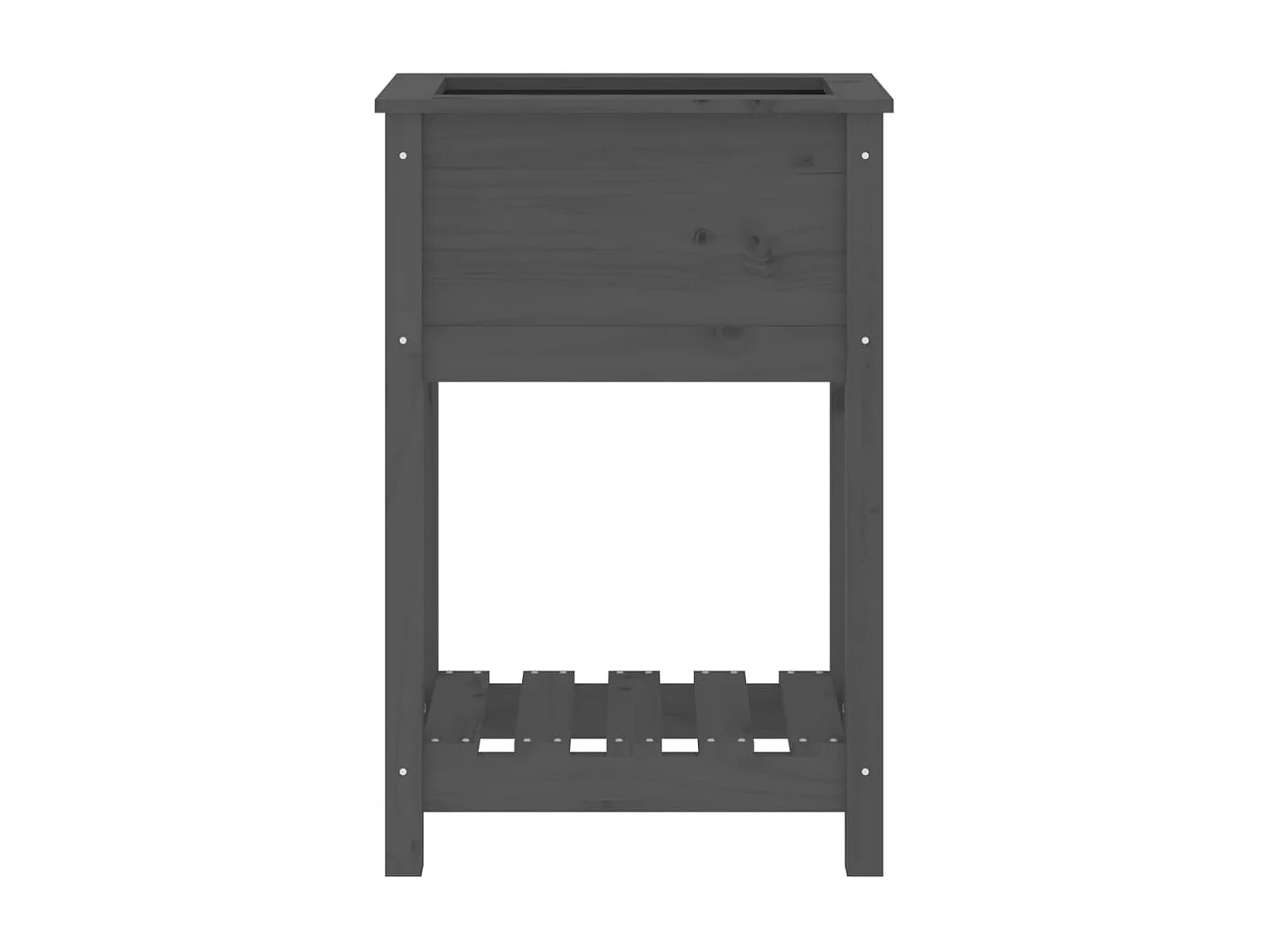 Jardinière avec étagère Gris 54x34,5x81 cm Bois massif de pin