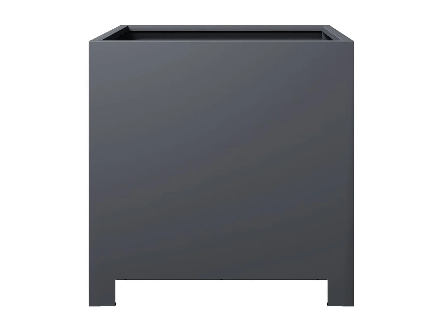 Jardinera antracita 40x40x40 cm acero