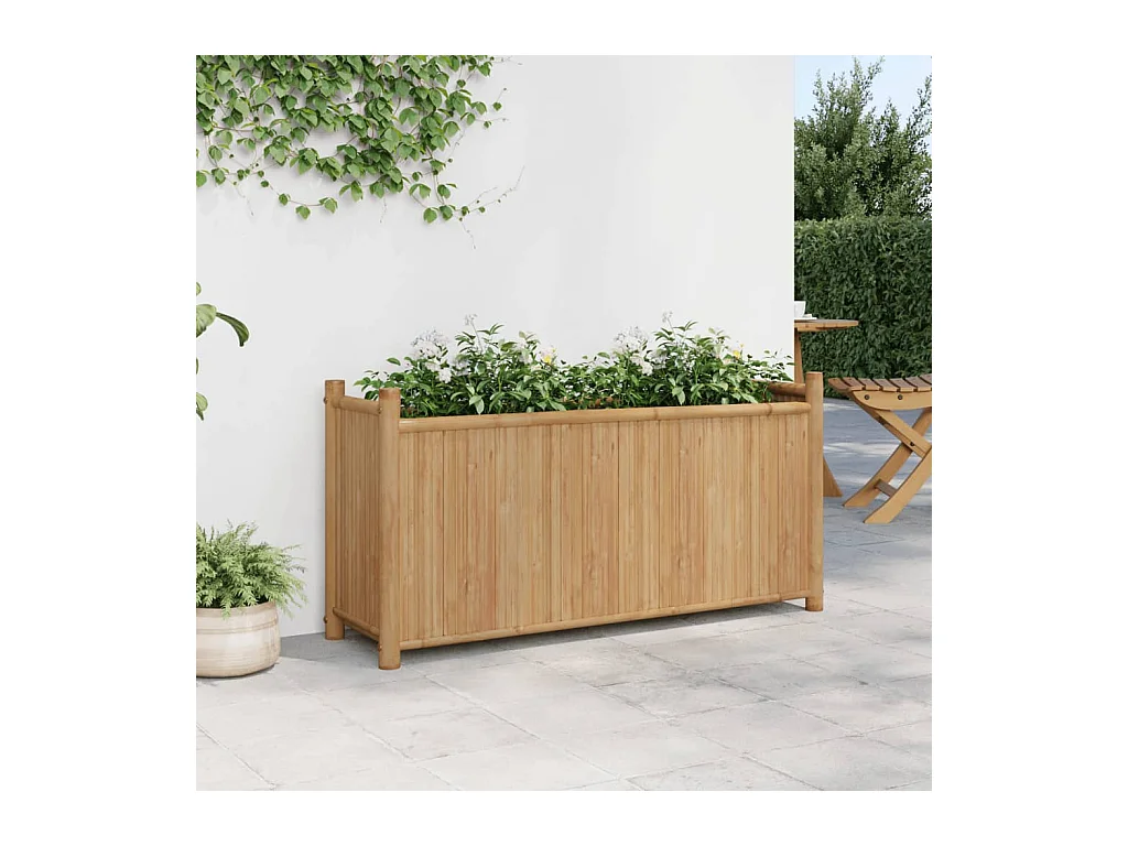 Jardinière 100x30x50 cm bambou