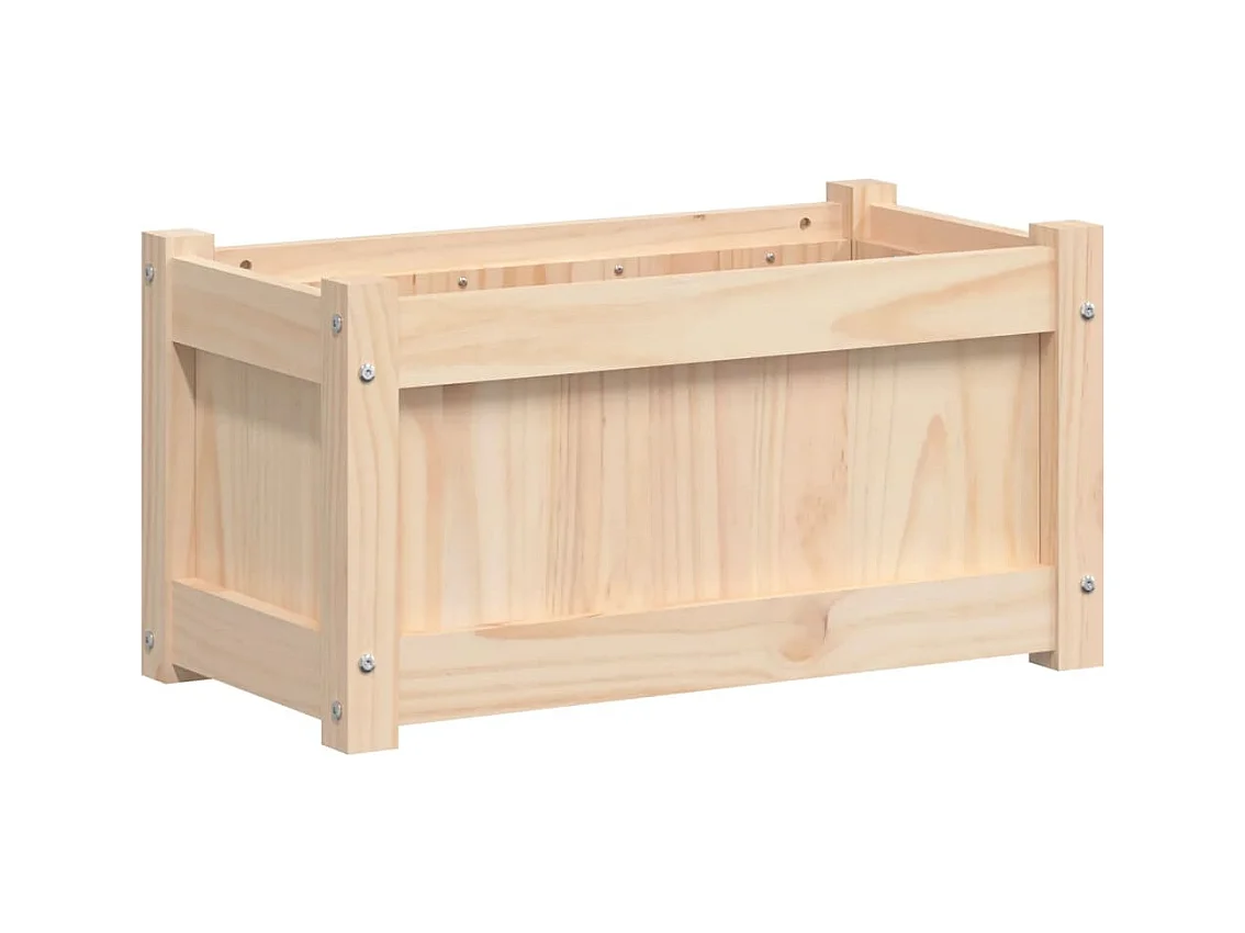 Fioriera da esterno 60x31x31 cm in legno massello di pino