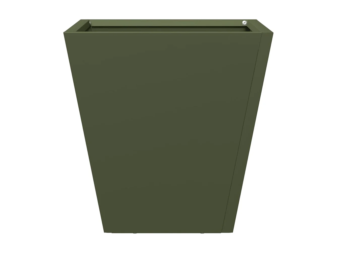 Olijfgroene plantenbak 30x30x30 cm staal