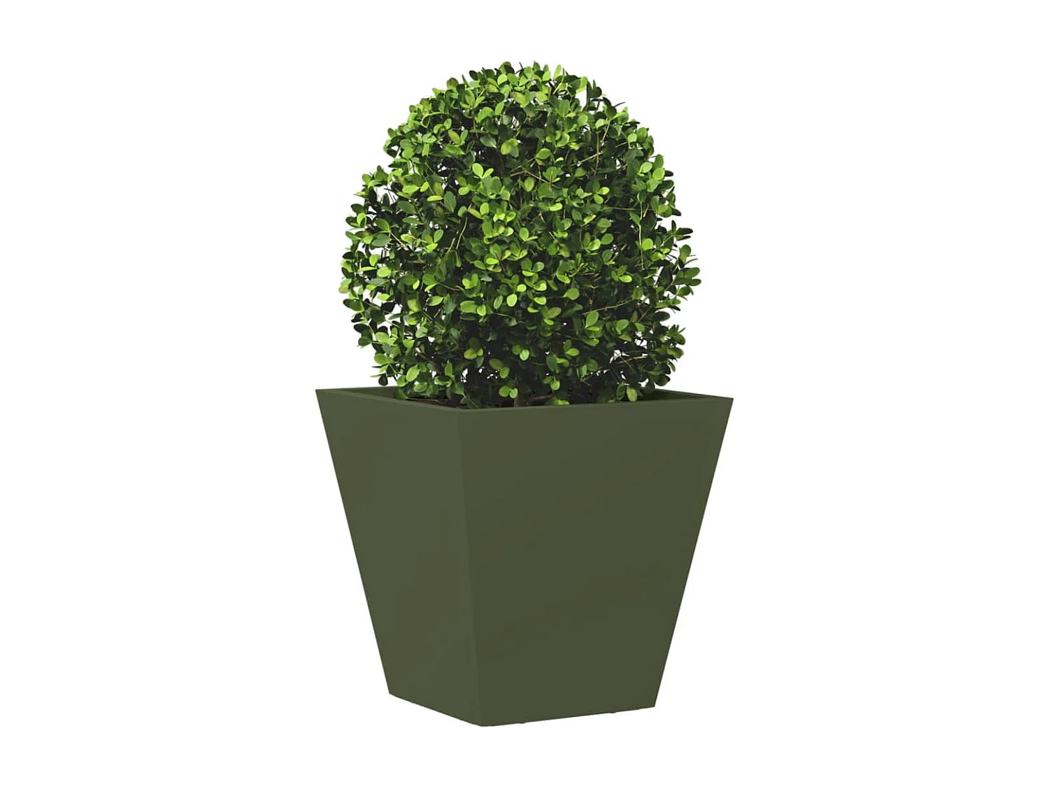 Jardinera verde oliva 30x30x30 cm acero