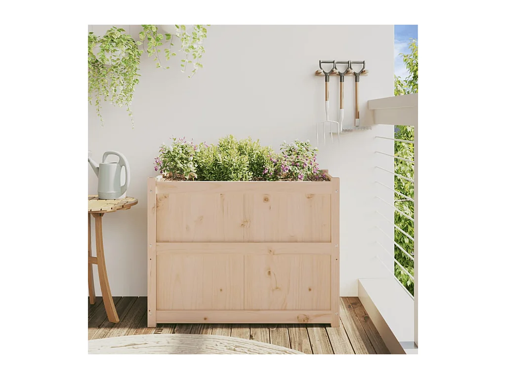 Jardinière 90x50x70 cm bois de pin massif