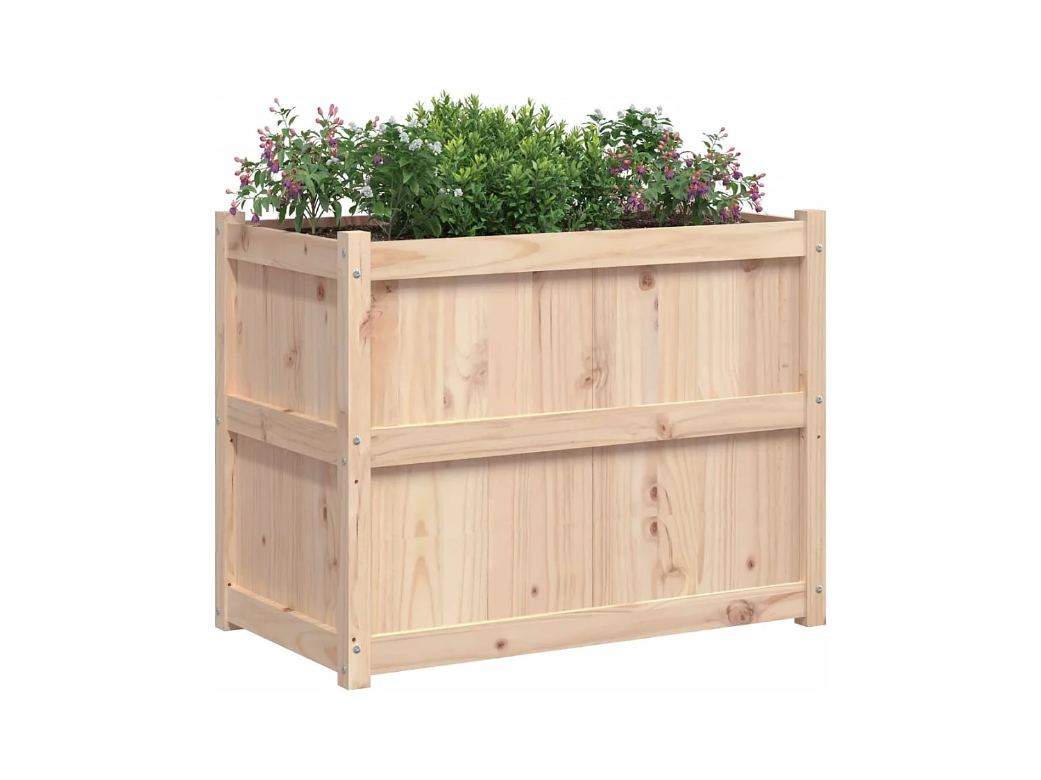 Jardinière 90x50x70 cm bois de pin massif