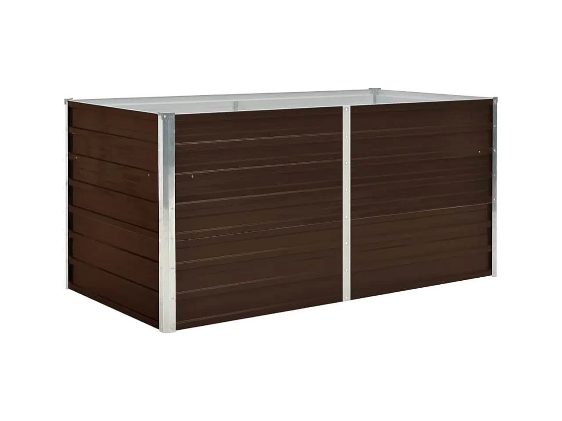Jardinière surélevée Marron 160x80x77 cm Acier galvanisé