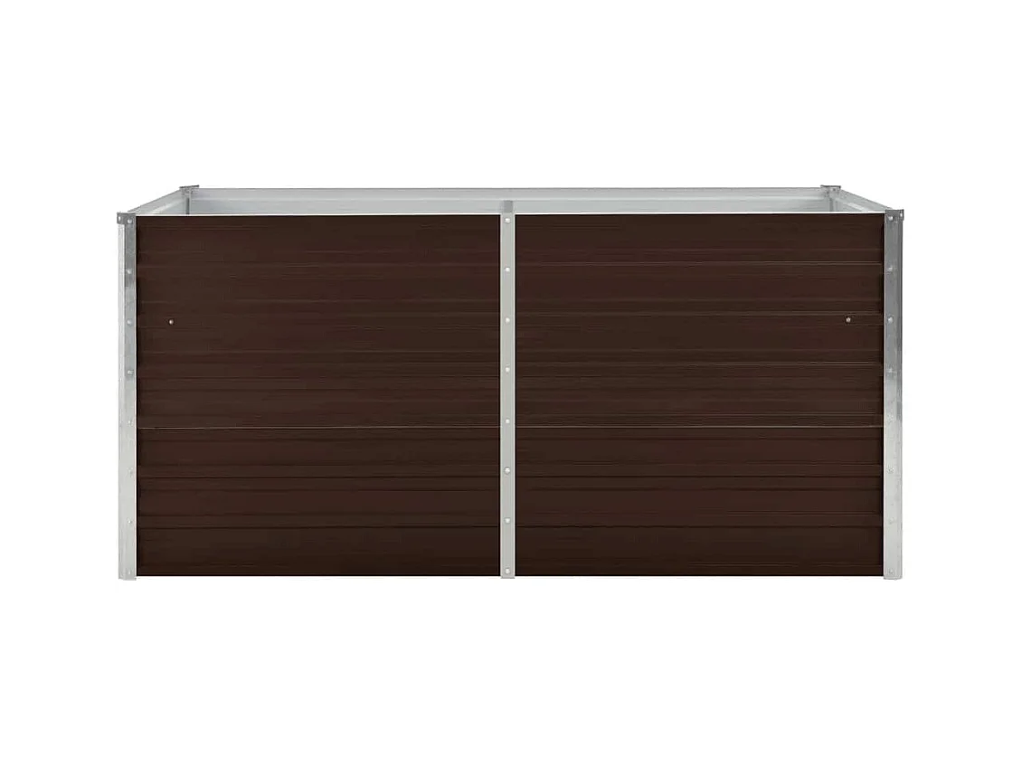 Jardinière surélevée Marron 160x80x77 cm Acier galvanisé