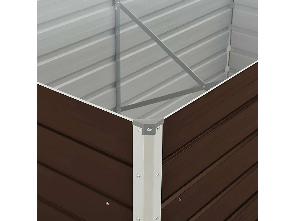 Jardinière surélevée Marron 160x80x77 cm Acier galvanisé