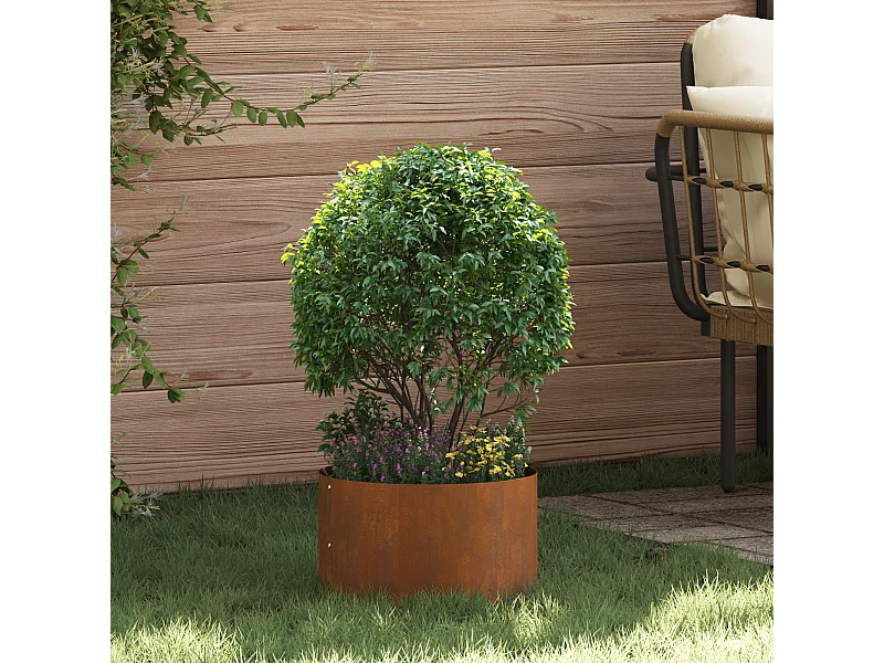 Jardinière en acier corten Acier corten Acier corten Moyen