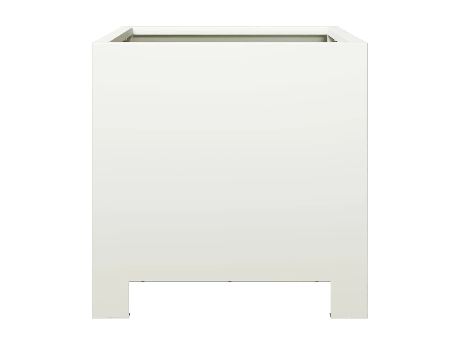 Witte plantenbak 30x30x30 cm staal