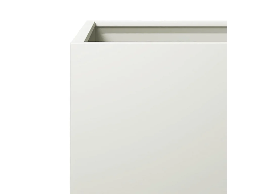 Witte plantenbak 30x30x30 cm staal
