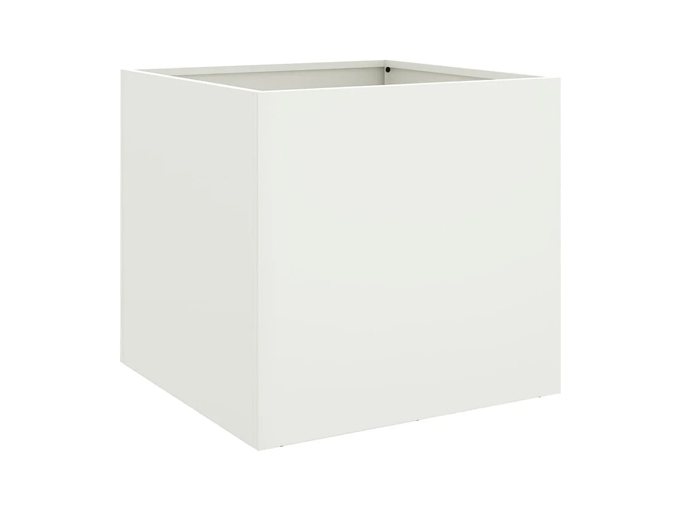 Witte plantenbak 49x47x46 cm staal