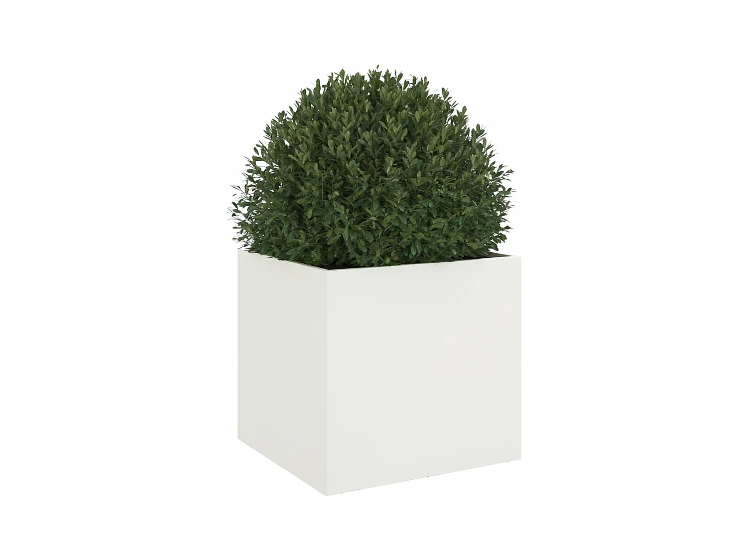 Witte plantenbak 49x47x46 cm staal