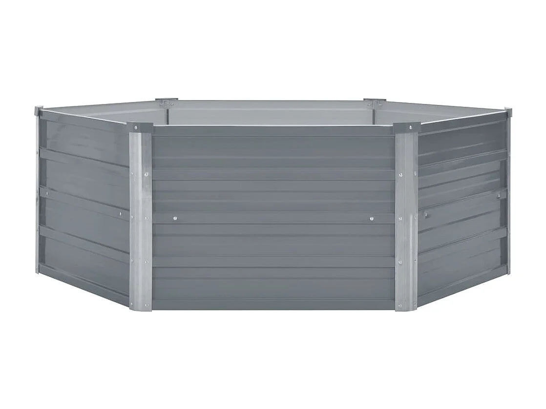 Jardinière 129 x 129 x 46 cm cm Acier galvanisé Gris