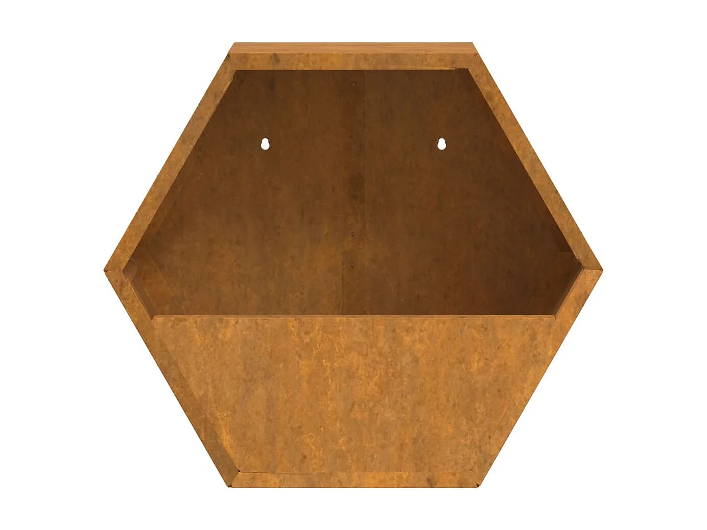 Jardineras de pared 2 uds Acero Corten Oxidado 30x10x25 cm