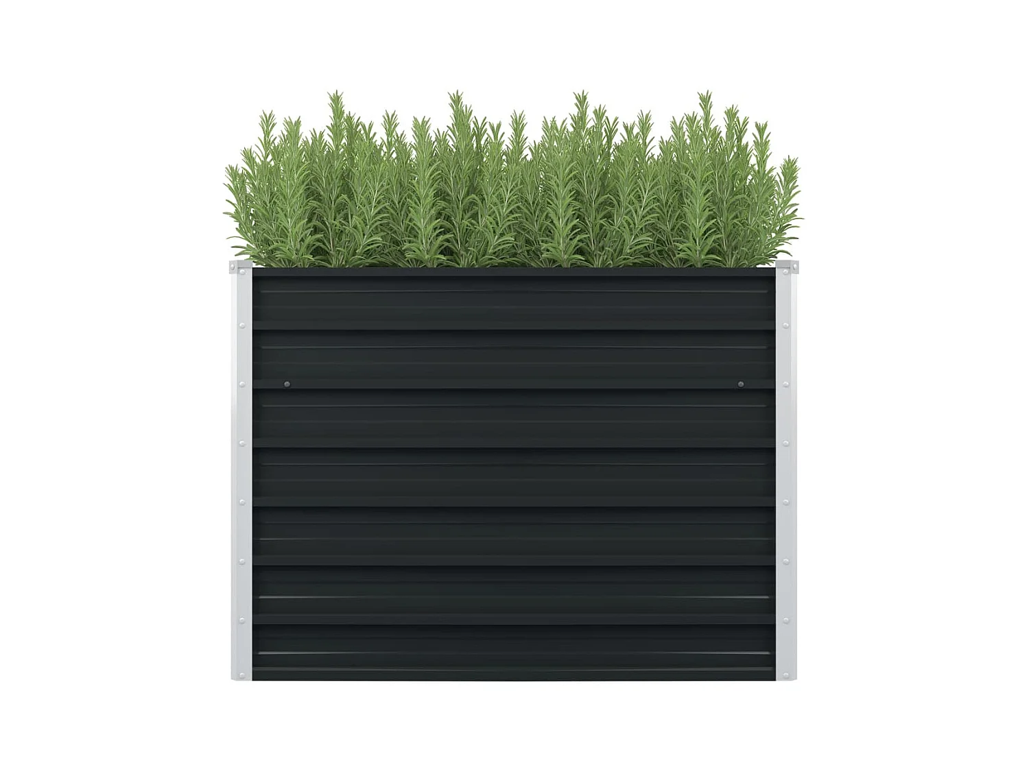 Fioriera rialzata Antracite 100x100x77 cm Acciaio zincato