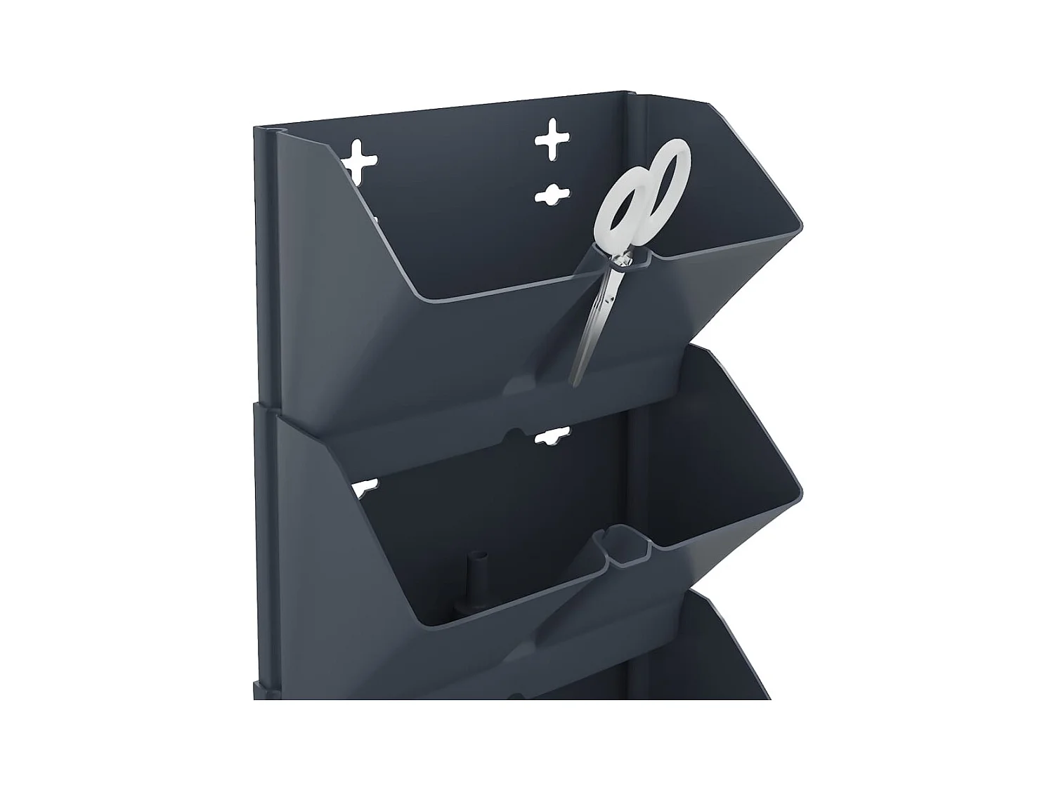 Ensemble de jardinières verticales 4 pcs Anthracite PP