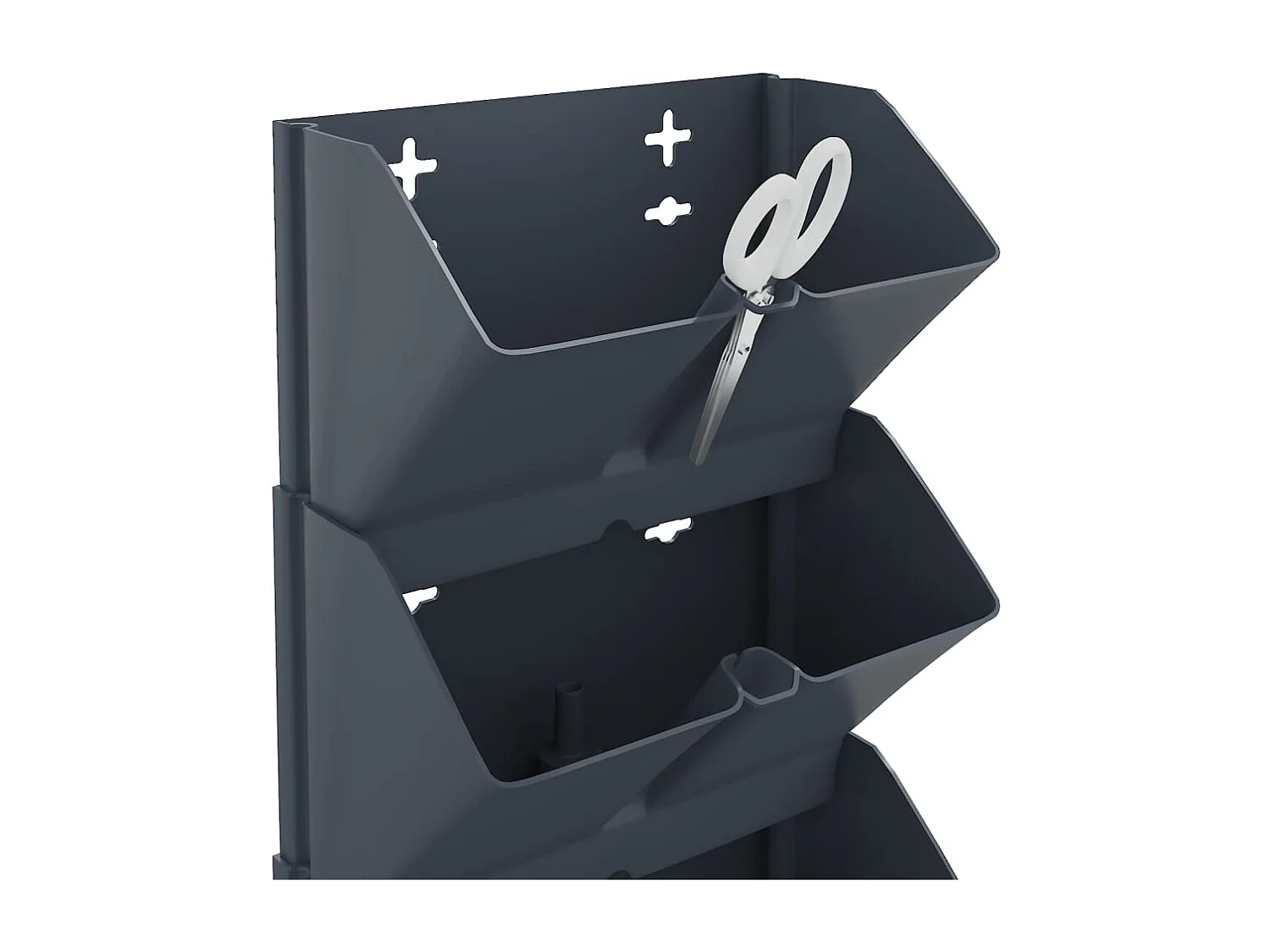 Juego de jardineras verticales de 4 piezas, antracita PP