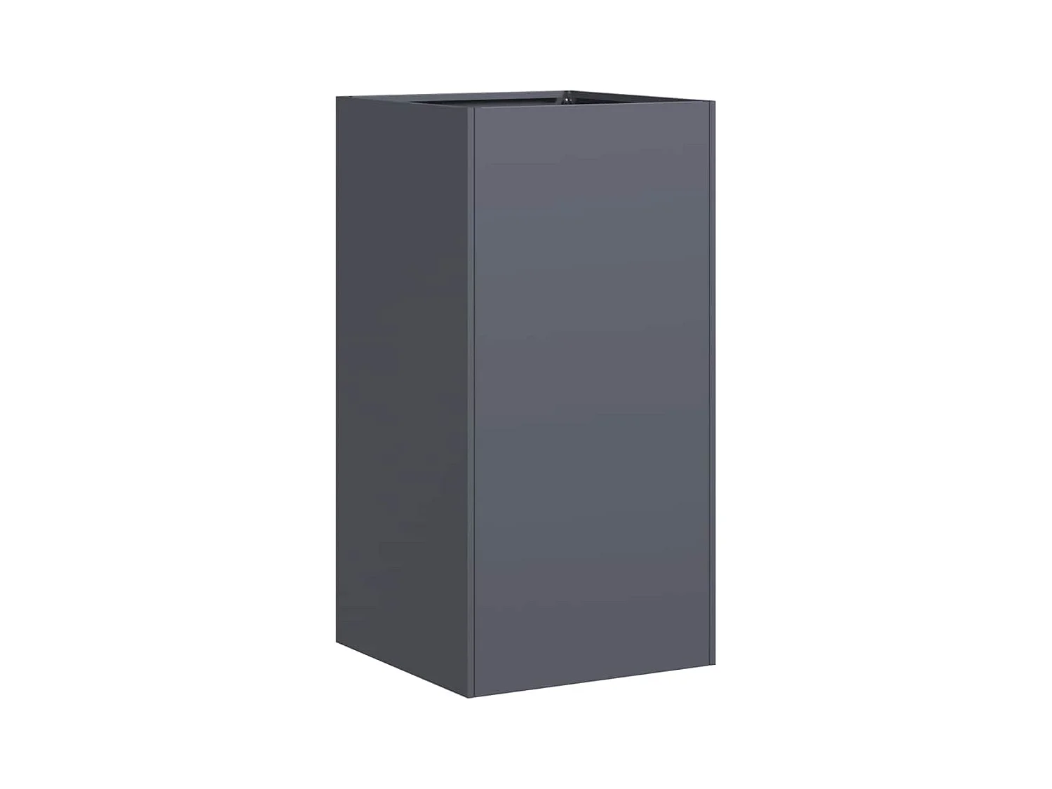 Jardinière anthracite 40x40x80 cm acier laminé à froid