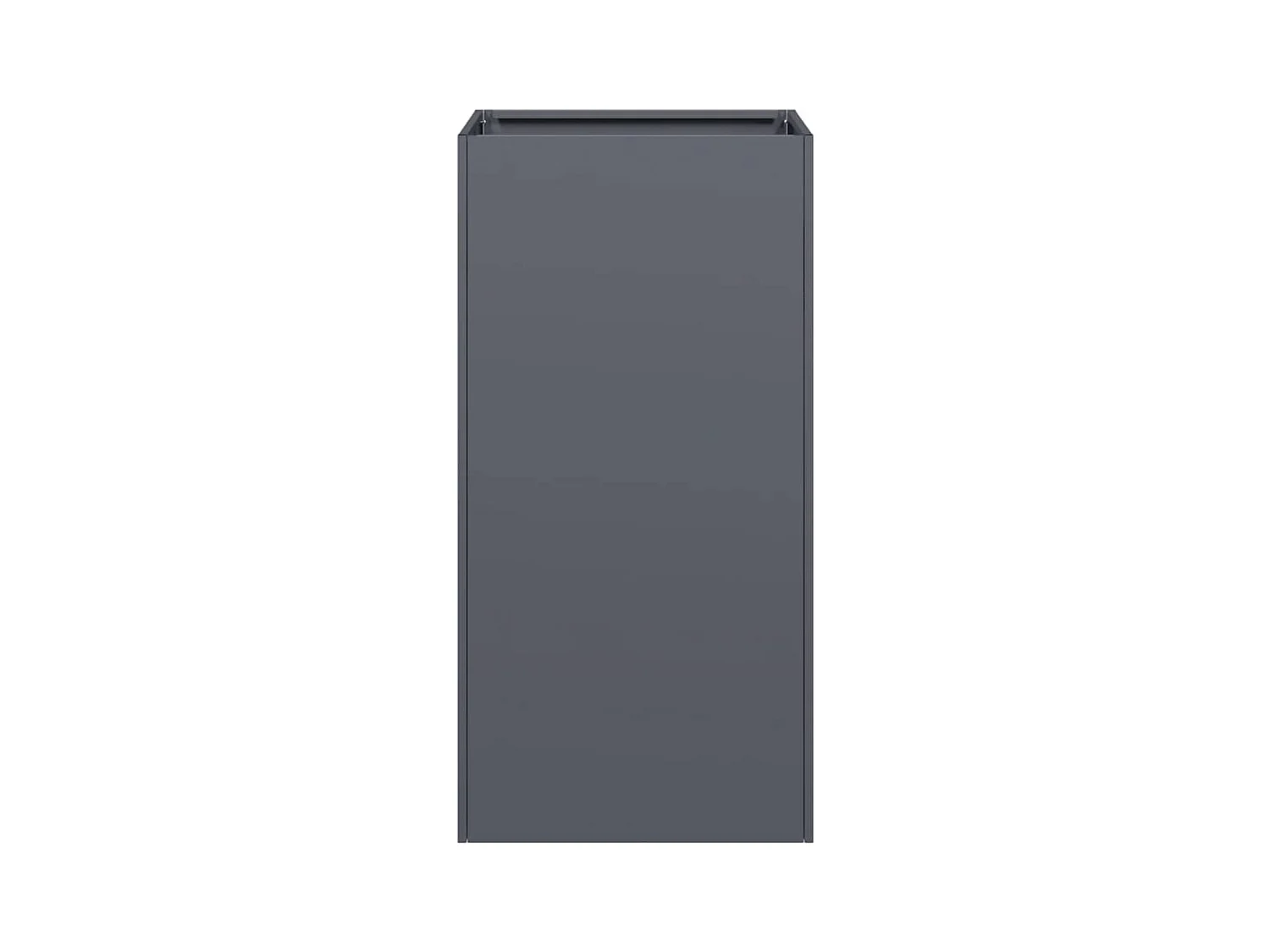 Jardinière anthracite 40x40x80 cm acier laminé à froid