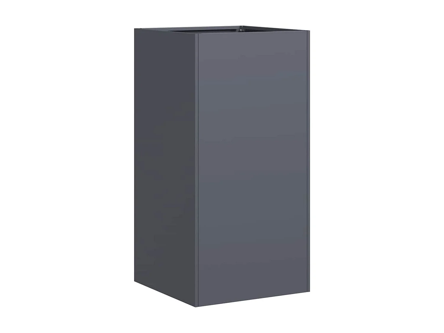 Jardinière anthracite 40x40x80 cm acier laminé à froid