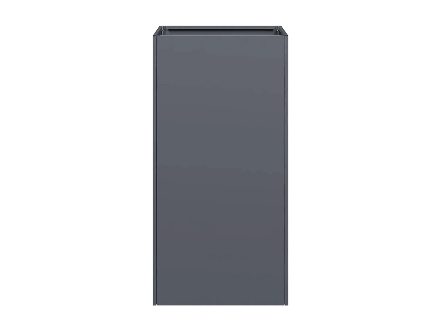 Jardinière anthracite 40x40x80 cm acier laminé à froid