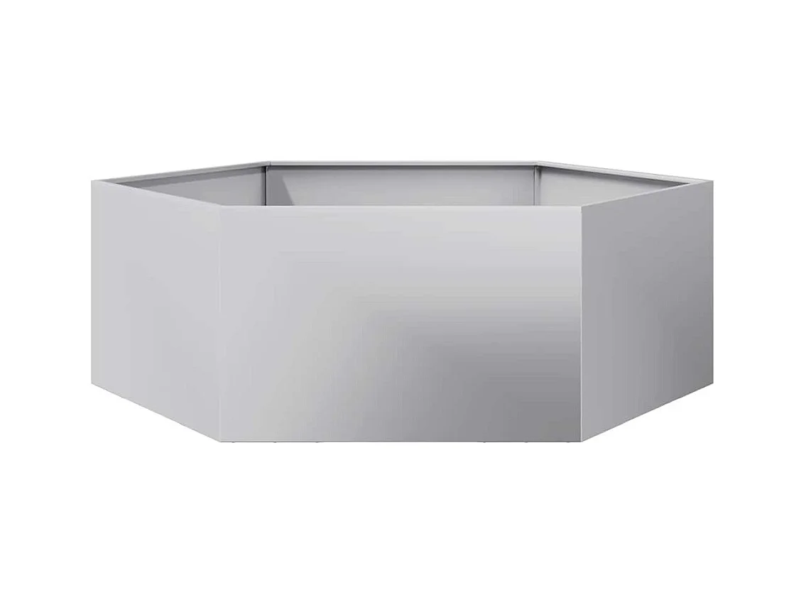 Fioriera esagonale 138x120x45 cm in acciaio zincato
