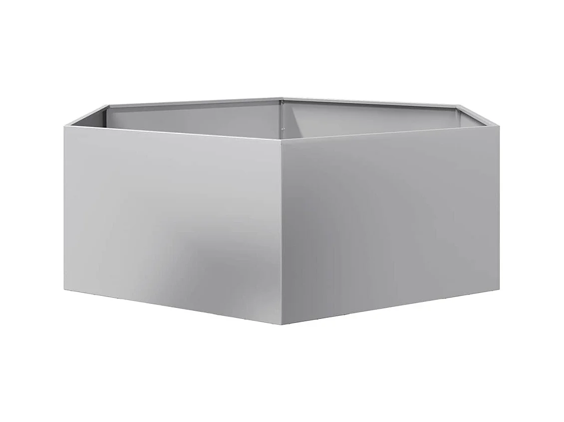 Fioriera esagonale 138x120x45 cm in acciaio zincato