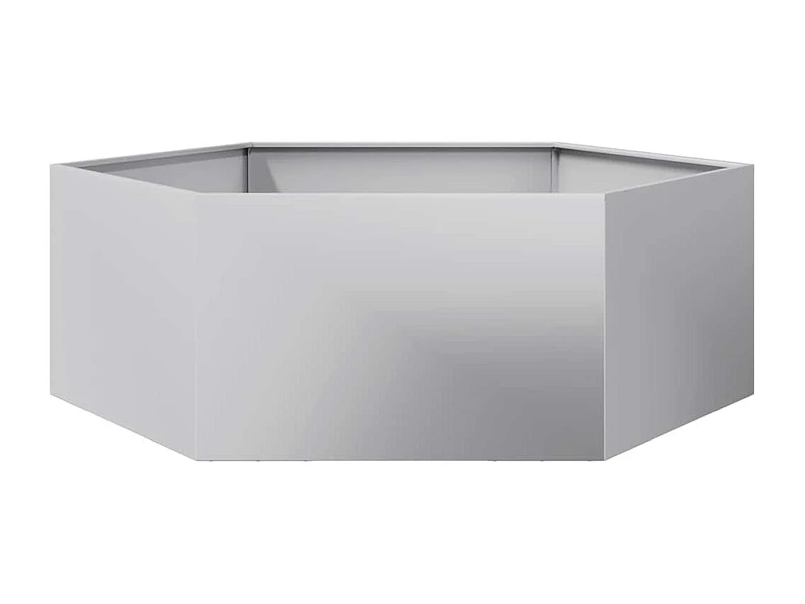 Sechseckiger Pflanzkübel 138x120x45 cm aus verzinktem Stahl