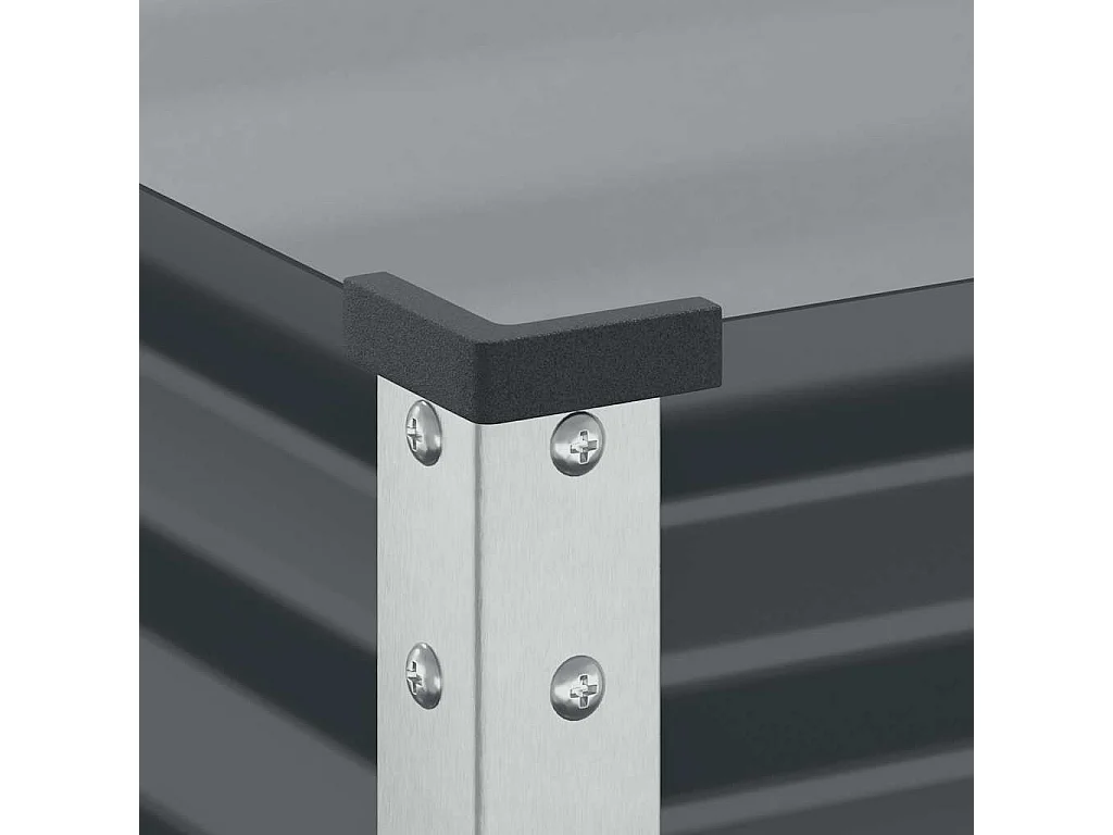 Antraciet plantenbak 100x41x90 cm staal