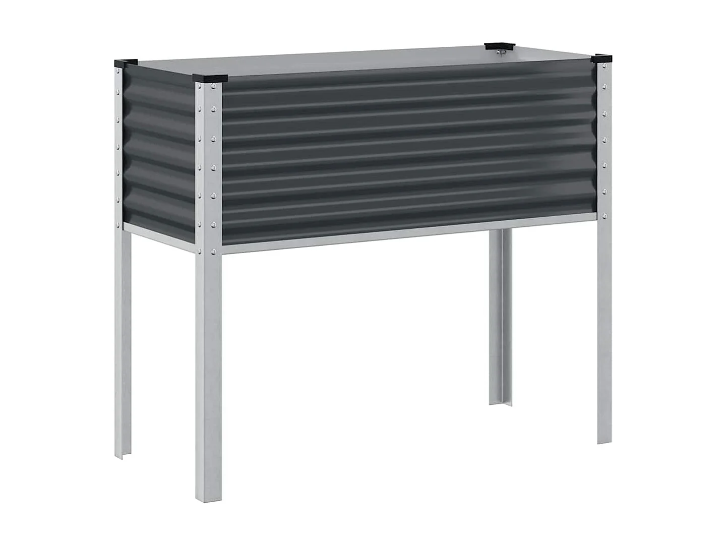 Jardinière anthracite 100x41x90 cm acier