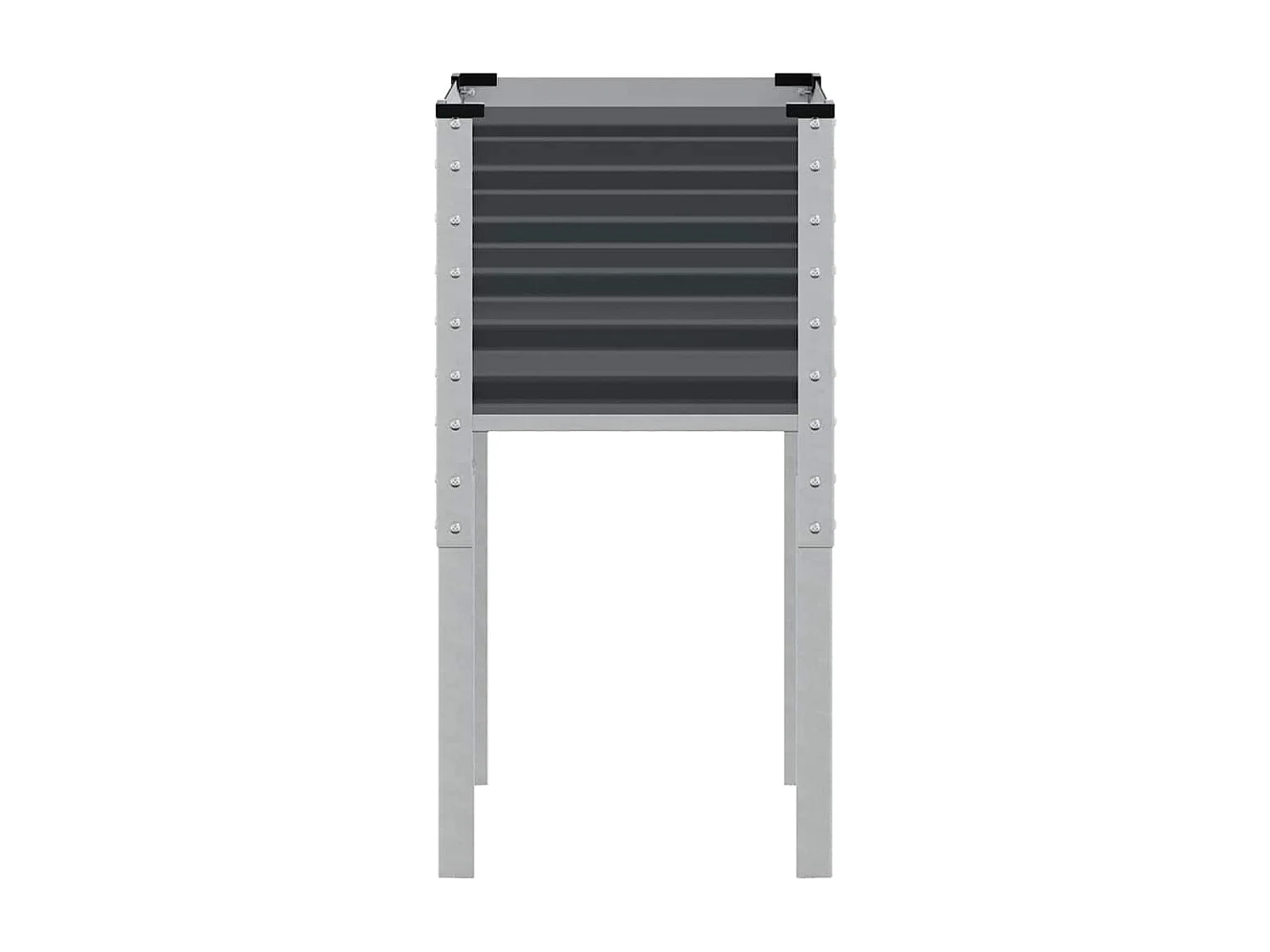 Jardinière anthracite 45x45x88 cm acier