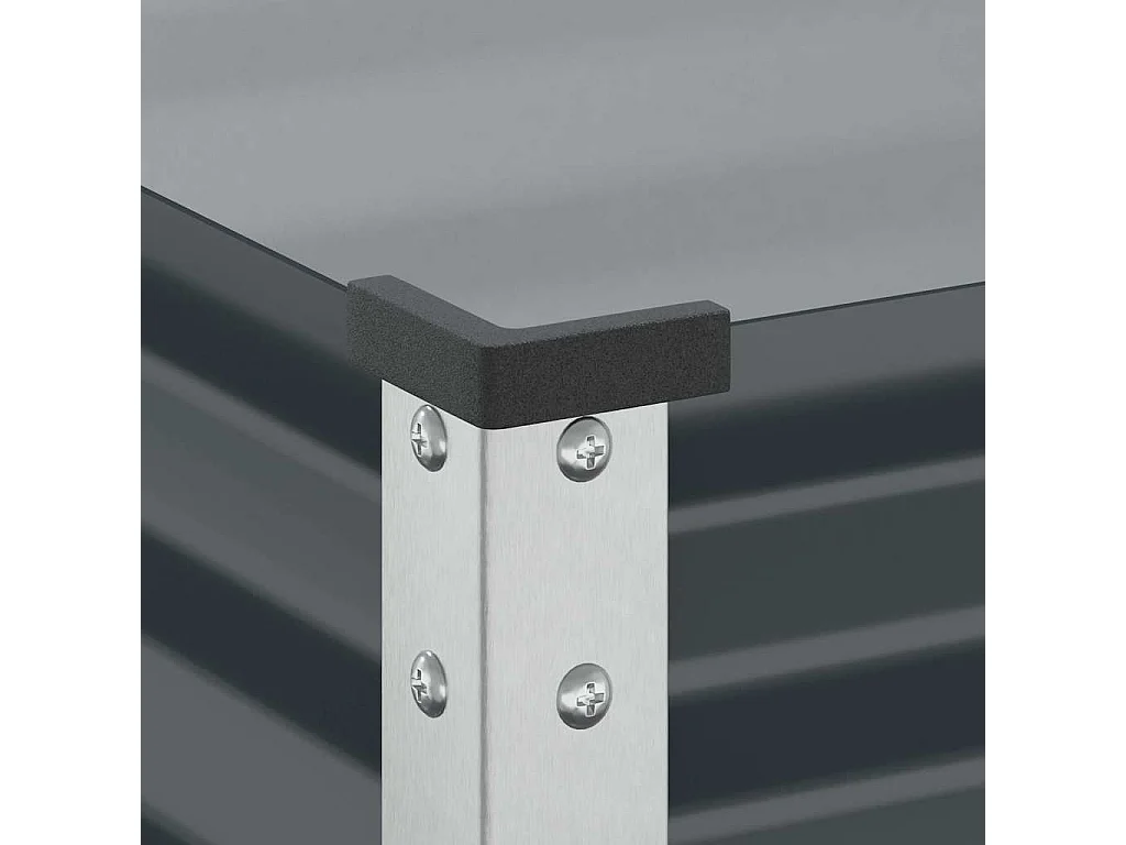 Jardinière anthracite 45x45x88 cm acier