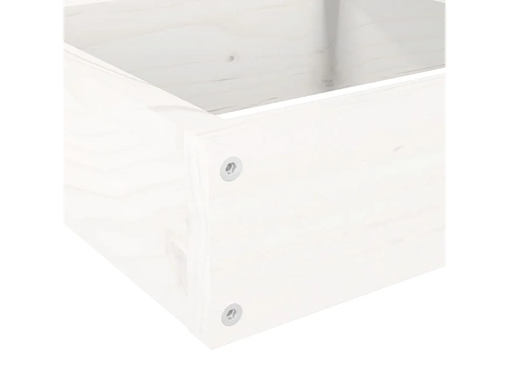 Jardinière 4 niveaux 106x104,5x36 cm blanc bois de pin massif