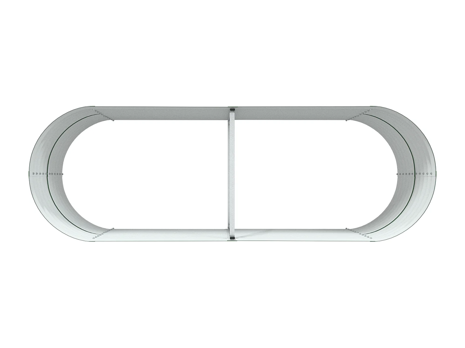 Jardinière en hauteur Verte 240x80x81 cm en acier galvanisé