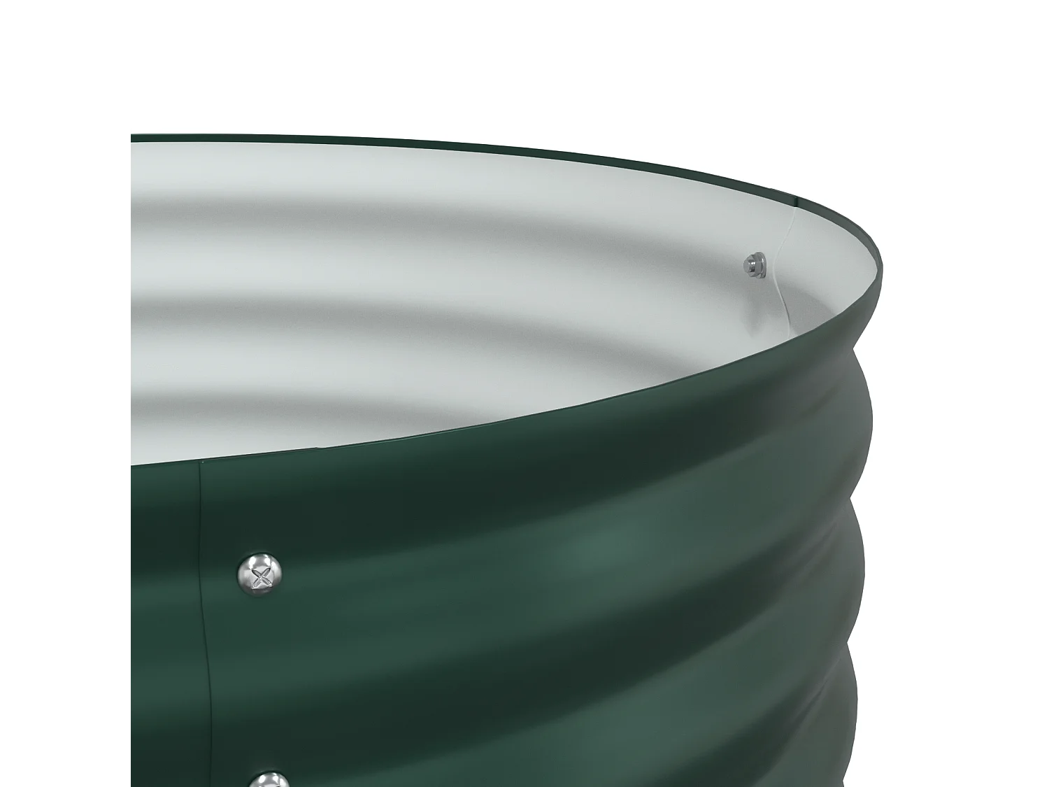 Jardinière en hauteur Verte 240x80x81 cm en acier galvanisé