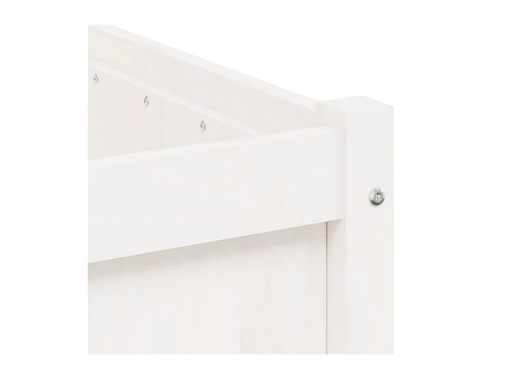 Jardinière blanc 90x50x50 cm bois de pin massif