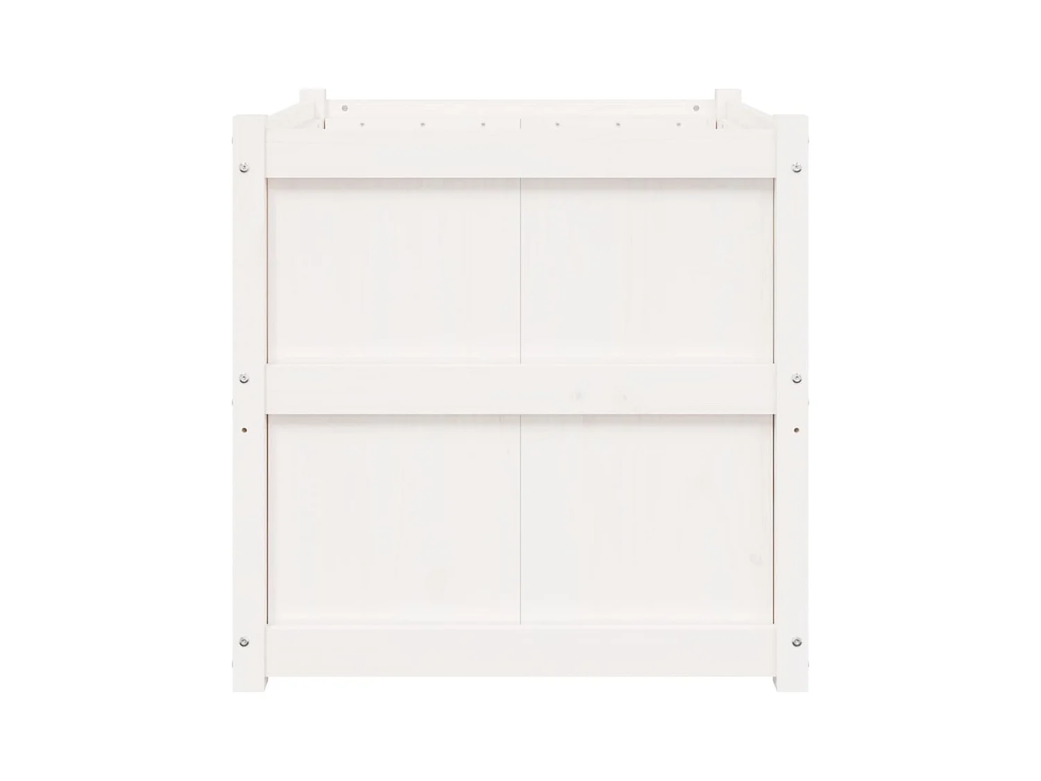 Fioriera bianca 70x70x70 cm in legno massello di pino