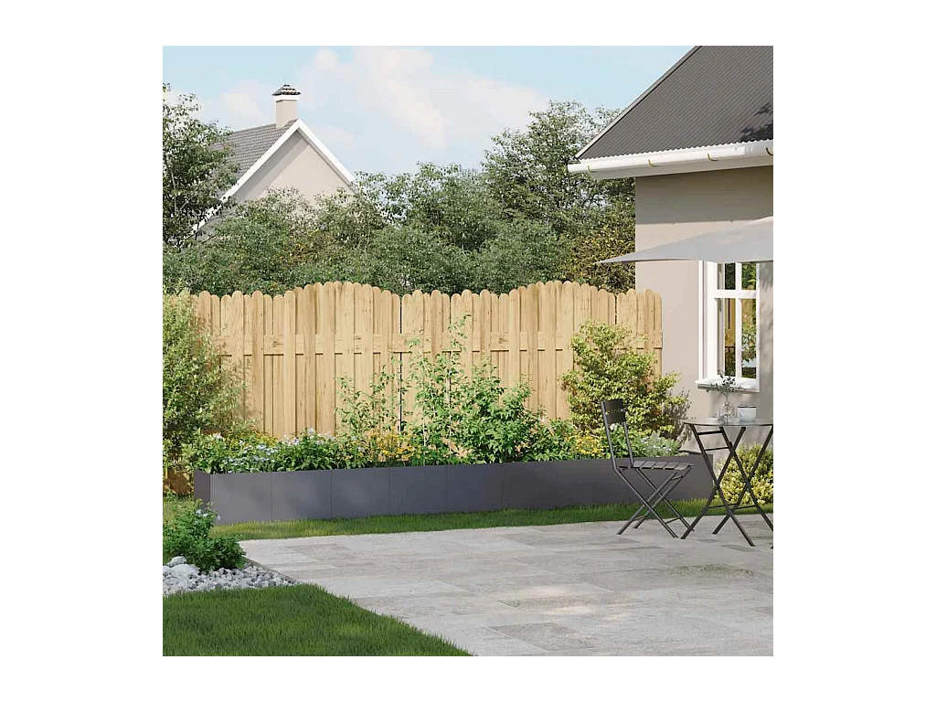 Jardinière anthracite 360x40x40 cm acier laminé à froid