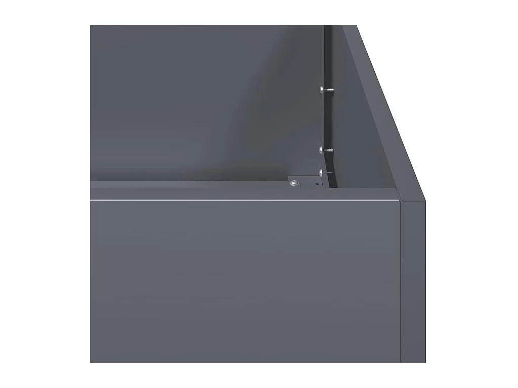 Jardinière anthracite 360x40x40 cm acier laminé à froid