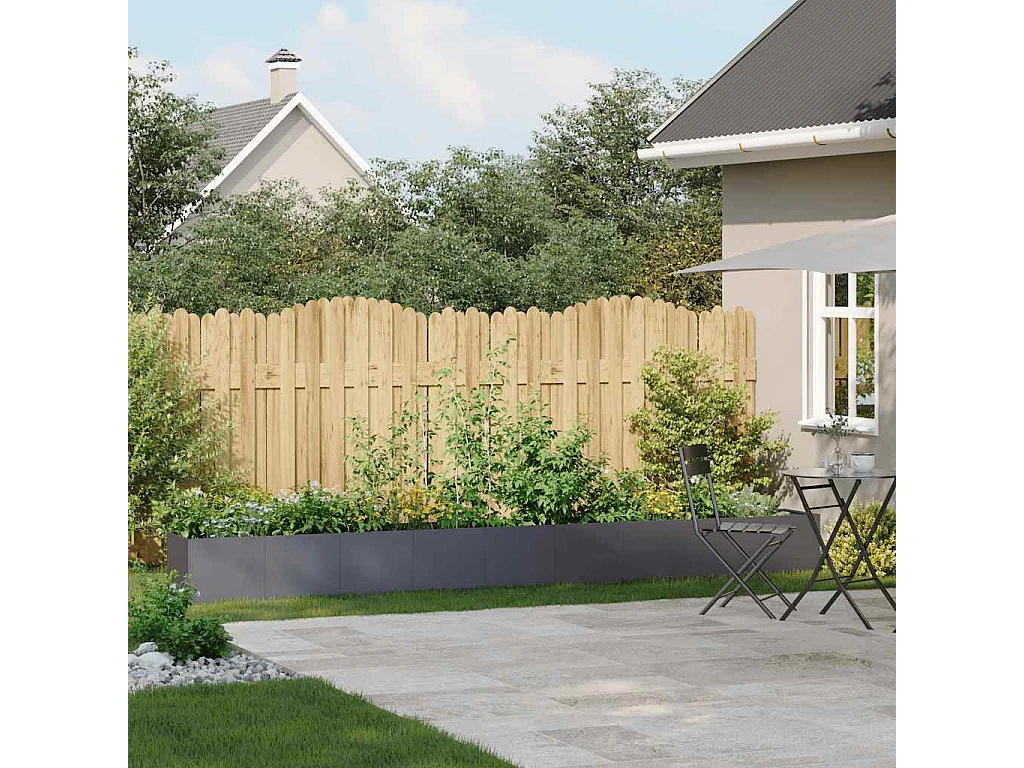 Jardinière anthracite 360x40x40 cm acier laminé à froid