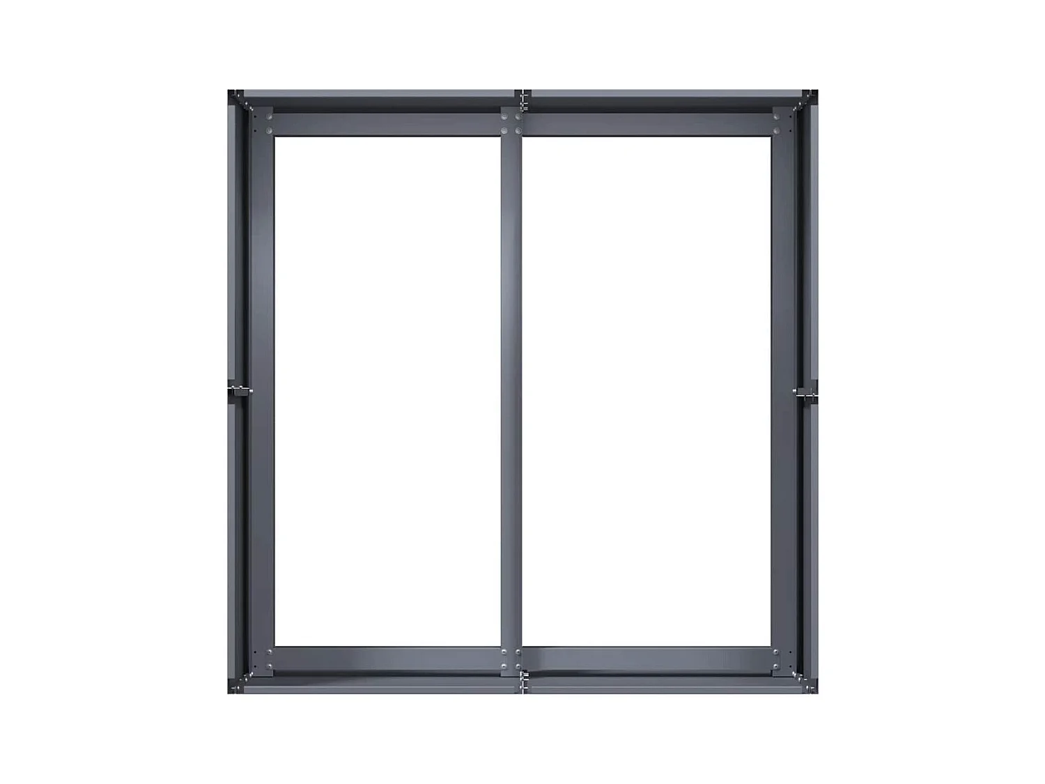 Jardinière anthracite 80x80x40 cm acier laminé à froid