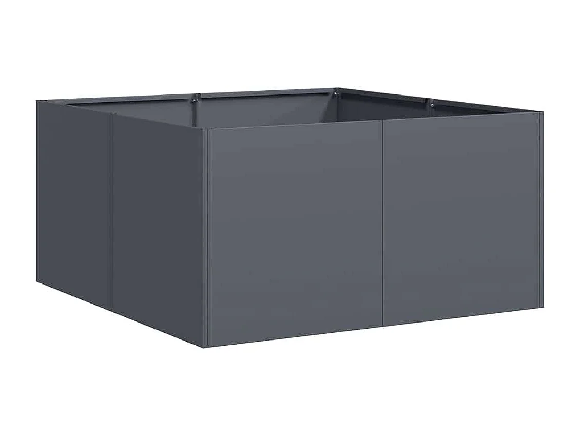 Jardinière anthracite 80x80x40 cm acier laminé à froid