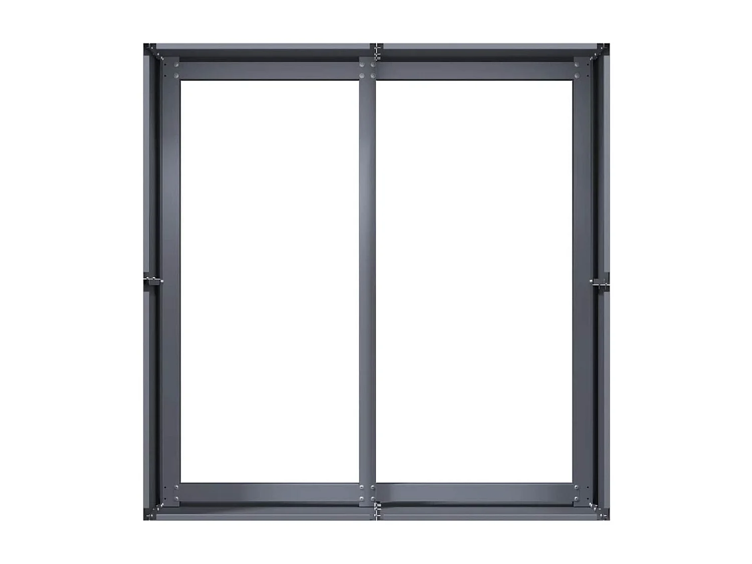 Jardinière anthracite 80x80x40 cm acier laminé à froid