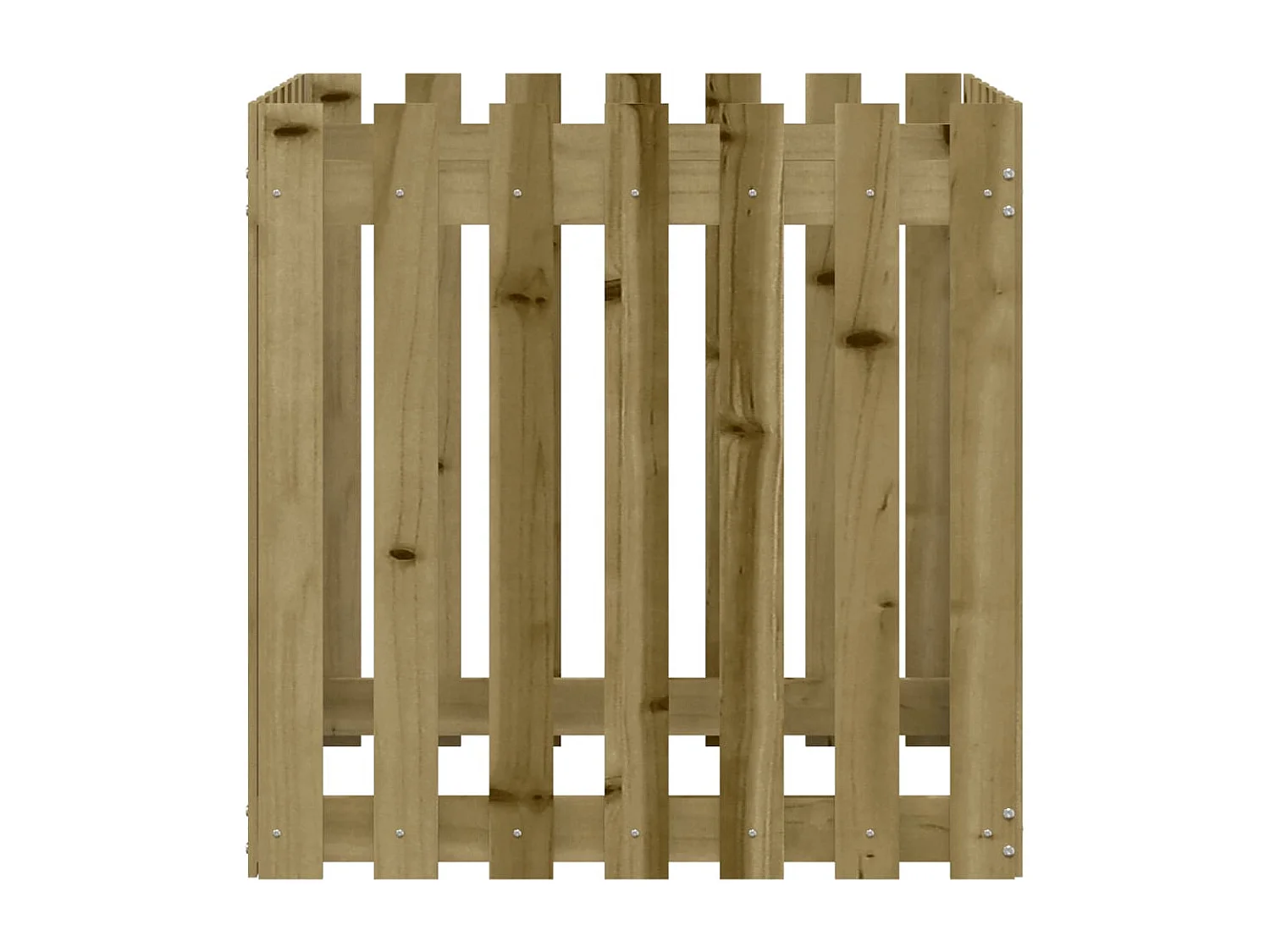 Plantenbak met schuttingmotief 70x70x70 cm geïmpregneerd grenen