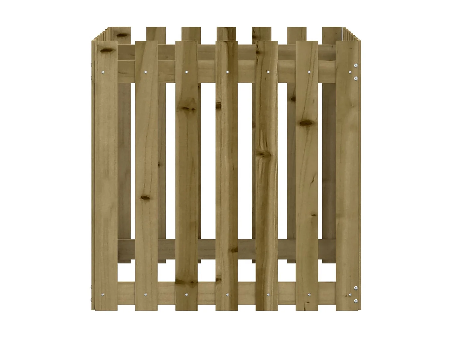 Plantenbak met schuttingmotief 70x70x70 cm geïmpregneerd grenen