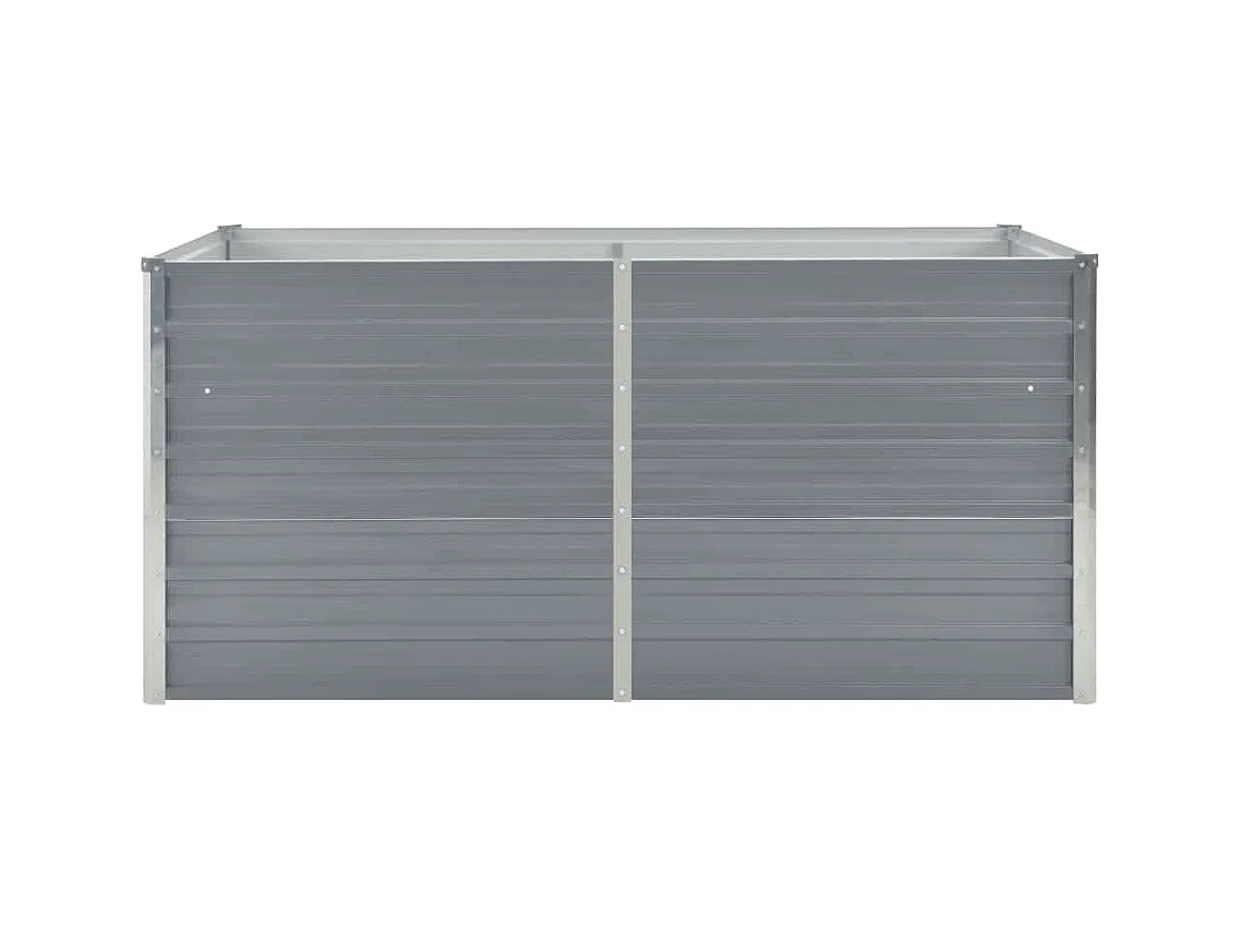 Jardinière 160 x 80 x 45 cm Acier galvanisé Gris