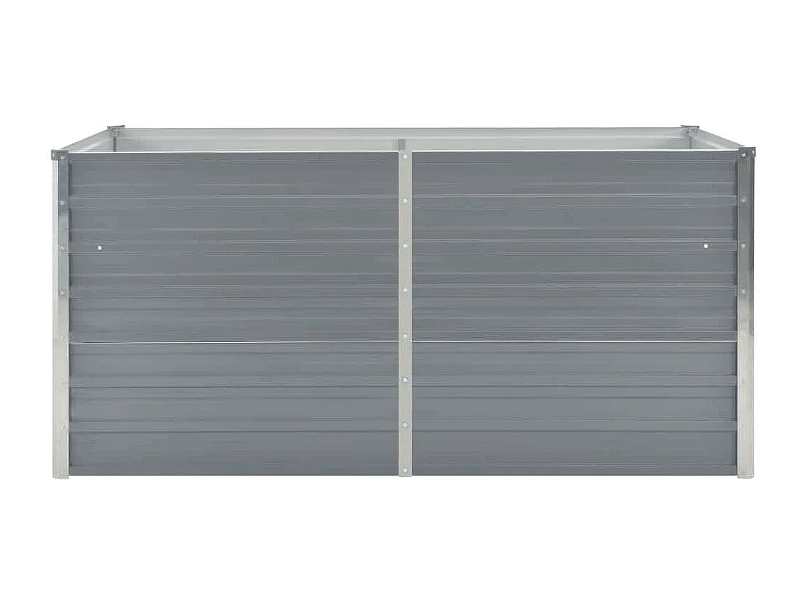 Jardinière 160 x 80 x 45 cm Acier galvanisé Gris