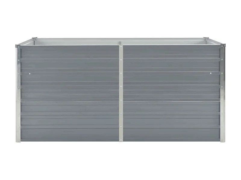 Jardinière 160 x 80 x 45 cm Acier galvanisé Gris