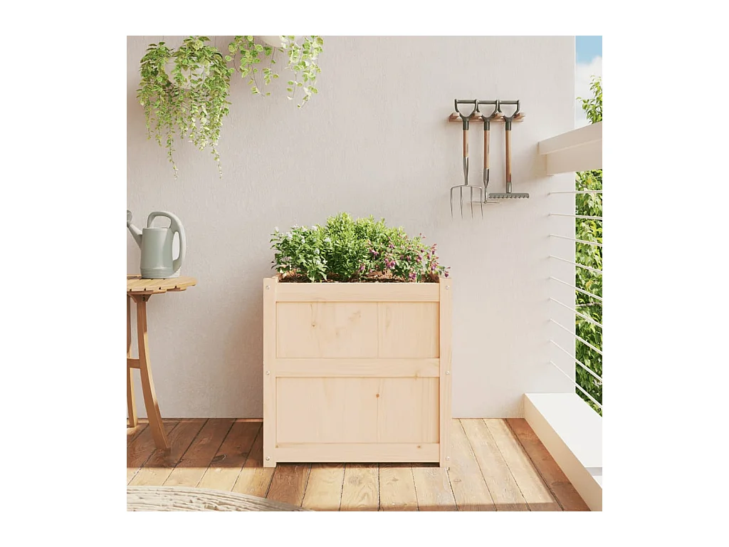 Jardinière d'extérieur 60x60x60 cm bois de pin massif