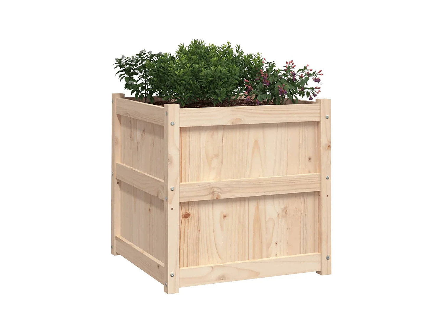 Jardinière d'extérieur 60x60x60 cm bois de pin massif